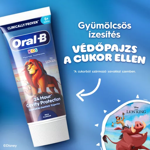 Oral-B Kids 6 Éves Gyermekeknek, Az Oroszlánkirály Fogkrém, Nátrium-fluoriddal, ml