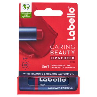 Labello ajakápoló Caring Beauty Red színezett