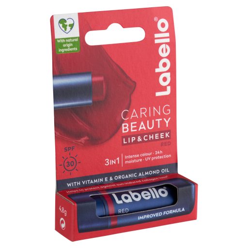 Labello ajakápoló Caring Beauty Red színezett