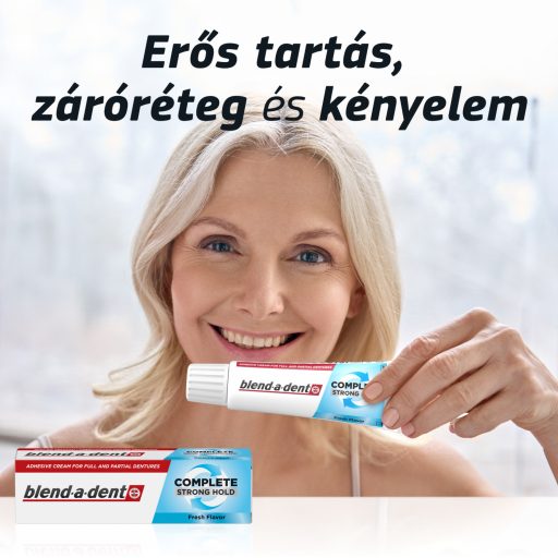 Blend-a-dent Plus Food Barrier Fresh Műfogsorrögzítő Krém Teljes és Részleges Műfogsorhoz, 47 ml
