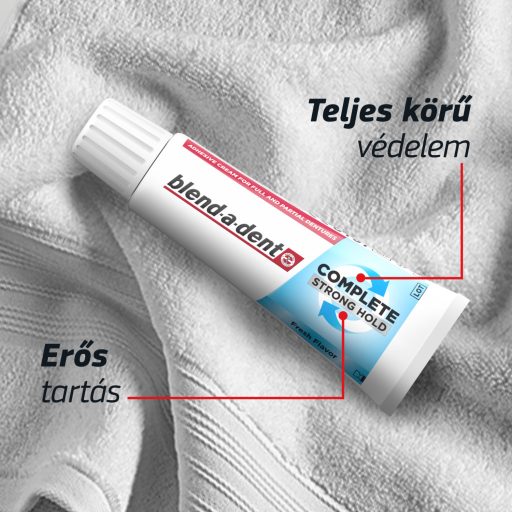 Blend-a-dent Plus Food Barrier Fresh Műfogsorrögzítő Krém Teljes és Részleges Műfogsorhoz, 47 ml