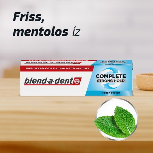 Blend-a-dent Plus Food Barrier Fresh Műfogsorrögzítő Krém Teljes és Részleges Műfogsorhoz, 47 ml