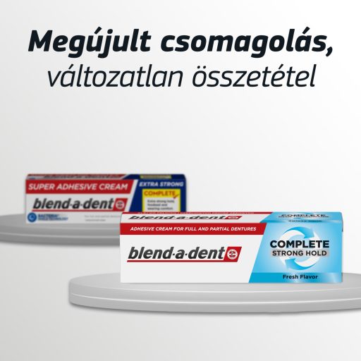 Blend-a-dent Plus Food Barrier Fresh Műfogsorrögzítő Krém Teljes és Részleges Műfogsorhoz, 47 ml