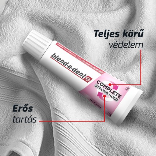 Blend-a-dent Plus Food Barrier Fresh Műfogsorrögzítő Krém Teljes és Részleges Műfogsorhoz, 47 ml