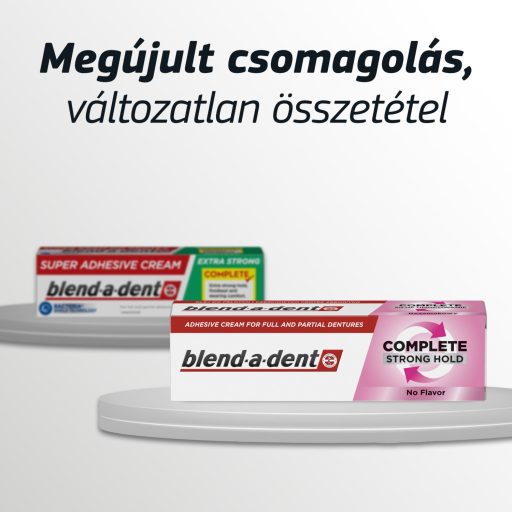 Blend-a-dent Plus Food Barrier Fresh Műfogsorrögzítő Krém Teljes és Részleges Műfogsorhoz, 47 ml