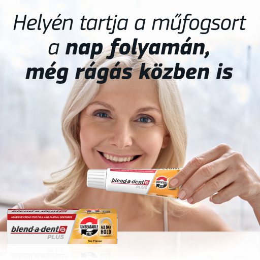 Blend-a-dent Plus Unbeatable Bite Műfogsorrögzítő Krém Teljes és Részleges Műfogsorokhoz, 40 ml
