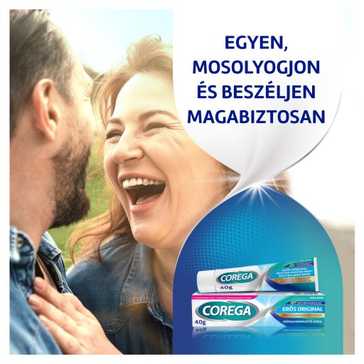 Corega Erős Original enyhén mentolos műfogsorrögzítő krém 70 g 