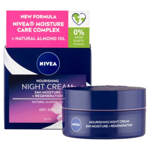 NIVEA gazdagon regeneráló éjszakai arckrém száraz, érzékeny bőrre 50 ml