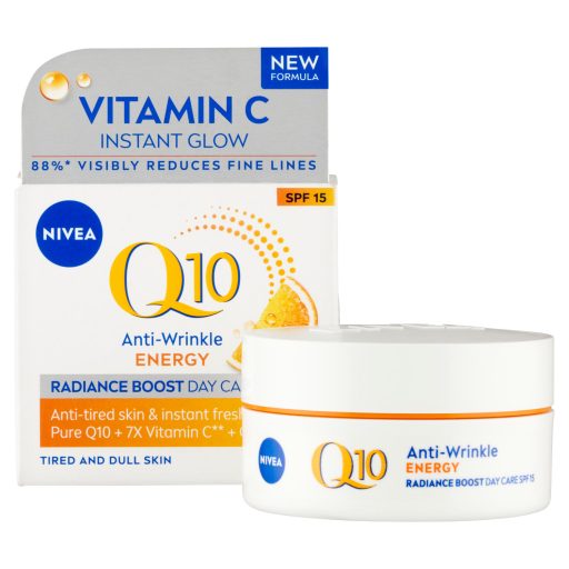 NIVEA Q10 Energy energetizáló ránctalanító nappali arckrém SPF 15 50 ml