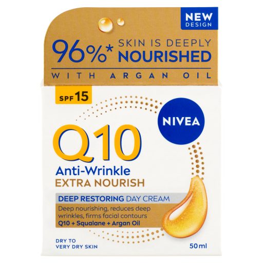 NIVEA Q10 tápláló ránctalanító nappali arckrém száraz bőrre 50 ml
