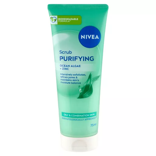 NIVEA tisztító arcradír óceáni algával és cinkkel 75 ml