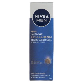 NIVEA MEN Anti-Age ránctalanító hidratáló gél hialuronnal és pro-retinollal 50 ml
