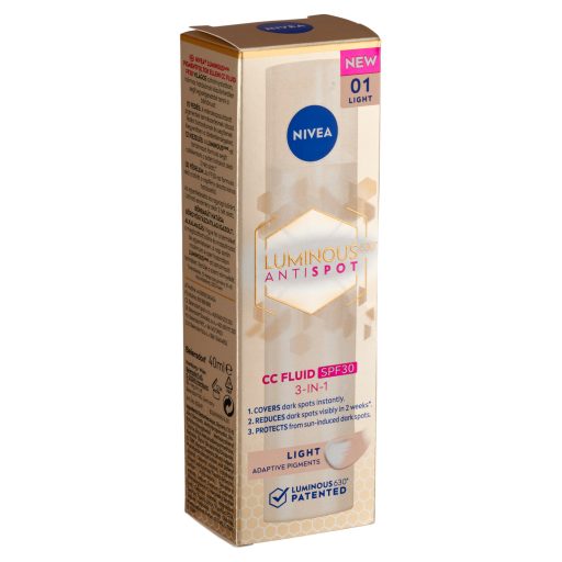 NIVEA Luminous630 világos pigmentfoltok elleni CC fluid FF30 40 ml