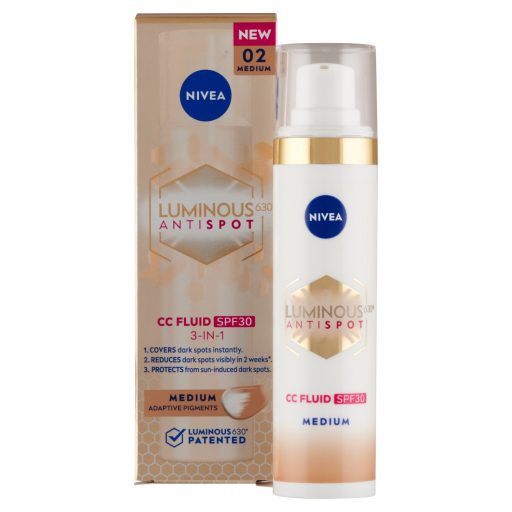 NIVEA Luminous630 közepes pigmentfoltok elleni CC fluid FF30 40 ml