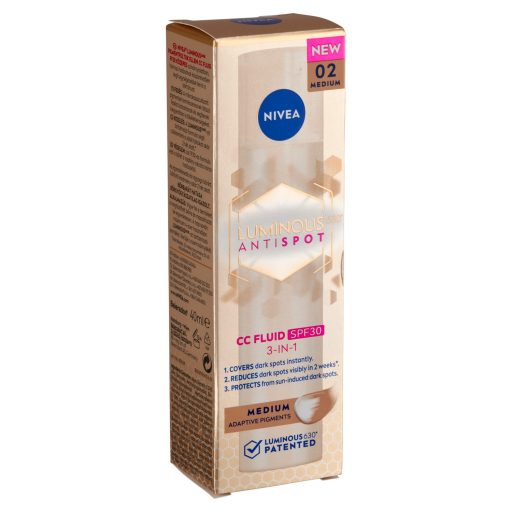 NIVEA Luminous630 közepes pigmentfoltok elleni CC fluid FF30 40 ml