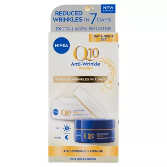 NIVEA Q10 Power ránctalanító nappali és éjszakai arckrém 2 x 50 ml