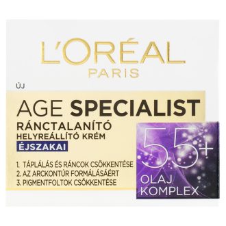   L'Oréal Paris age Specialist ránctalanító helyreállító éjszakai krém 55 + 50 ml