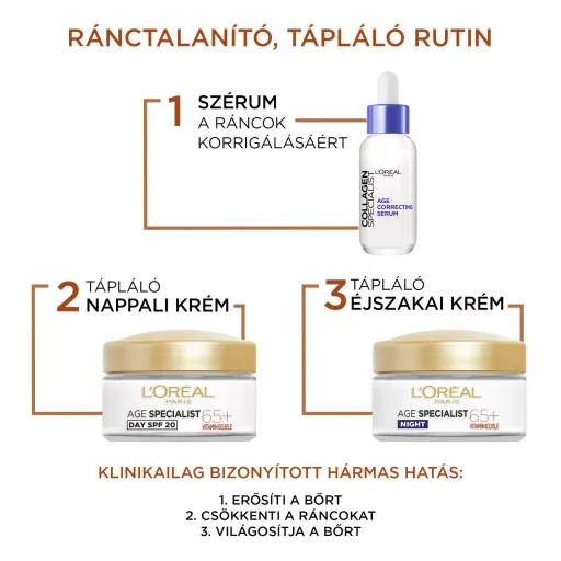 L'Oréal Paris Age Specialist ránctalanító nappali arcápoló 65 + 50 ml