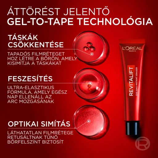 L'Oreal szemkörnyék ápoló krém 15ml szemek alatti táskákra Rev. L. nappali