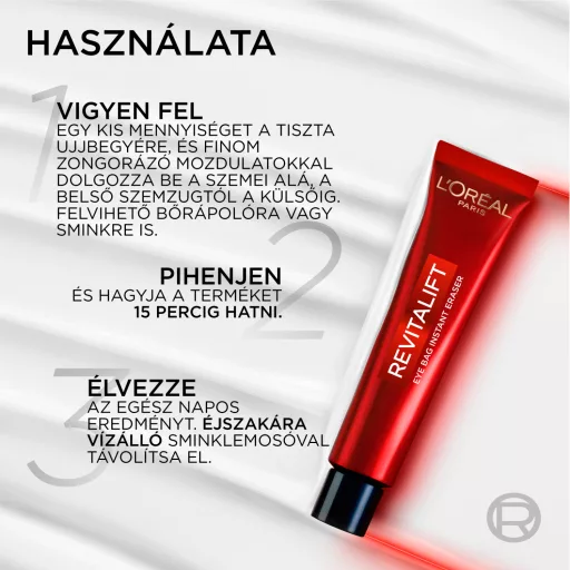 L'Oreal szemkörnyék ápoló krém 15ml szemek alatti táskákra Rev. L. nappali
