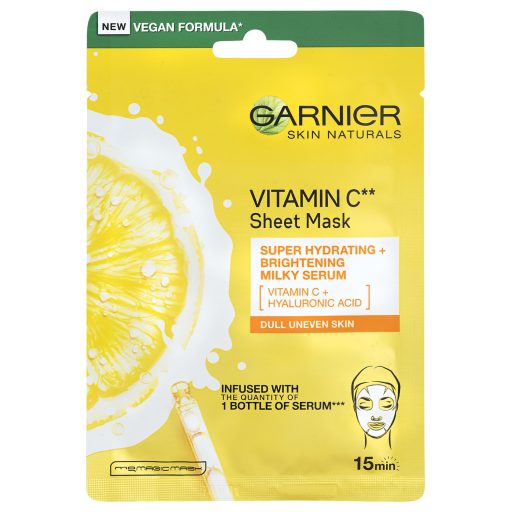 Garnier Skin Naturals Ragyogást adó fátyolmaszk C-vitaminnal, 28 g