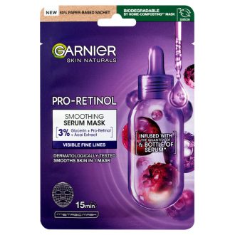   Garnier Skin Naturals Pro-Retinol simító szérumos textilmaszk, 22g