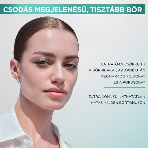 Garnier fényvédő arckrém 40ml pure fluid Active BHA+Niacimanid SPF50+