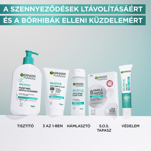 Garnier fényvédő arckrém 40ml pure fluid Active BHA+Niacimanid SPF50+