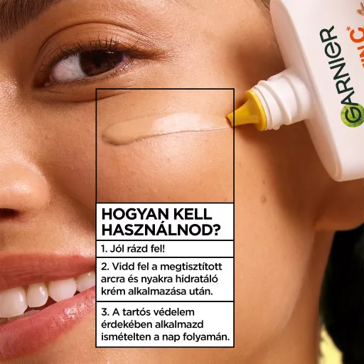 Garnier fényvédő arckrém 40ml színezett fluid C-vitamin SPF50+ világos