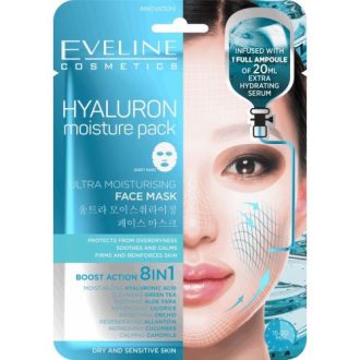   Eveline arcmaszk 20ml koreai textil Ultra-hidratáló hialuronsavval