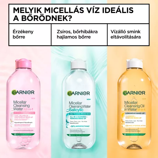 Garnier micellás víz szalicilsavval 400 ml