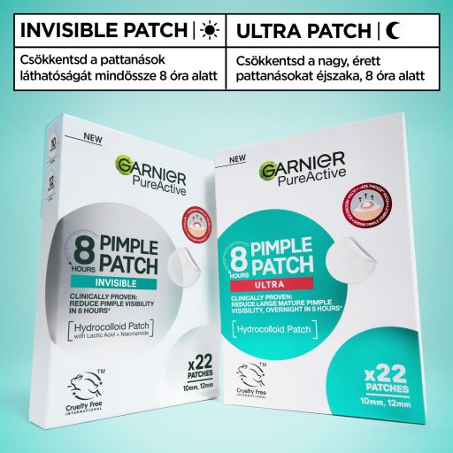 Garnier Pure Active Ultra pattanás tapasz 10 mm + 12 mm 22 db