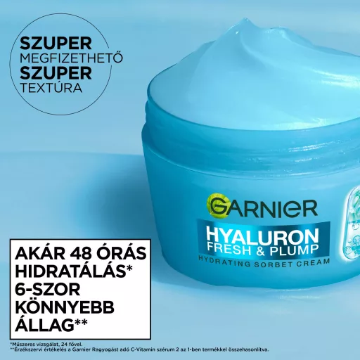 Garnier Hyaluron Fresh & Plump hidratáló sorbet krém 85 ml