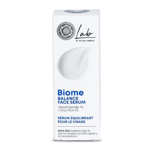 Natura Siberica arcszérum 30ml Lab Biome Balance Niacinamiddal