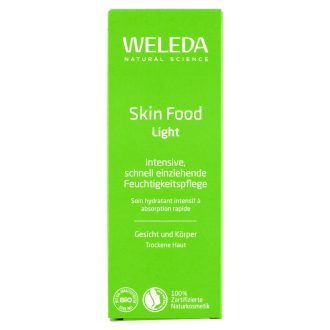   Weleda Skin Food Light gyorsan beszívódó, intenzív hidratáló bőrápoló krém arcra és testre 75 ml