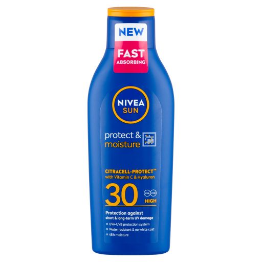 NIVEA SUN Protect & Moisture hidratáló naptej FF30 200 ml