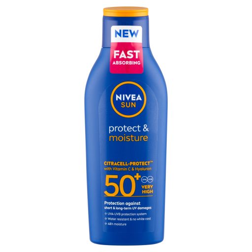 NIVEA SUN Protect & Moisture hidratáló naptej FF50+ 200 ml