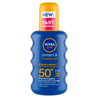 NIVEA SUN Protect & Moisture napozó spray FF50+ 200 ml