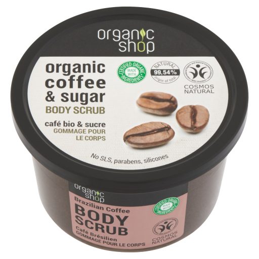 Organic Shop testradír bio kávéolajjal és természetes cukorral 250 ml