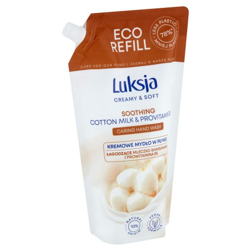 Luksja Creamy & Soft folyékony szappan nyugtató pamuttejjel & B5 provitaminnal 900 ml