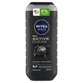   NIVEA MEN Active Clean 3 az 1-ben tusfürdő testre, arcra, hajra 250 ml