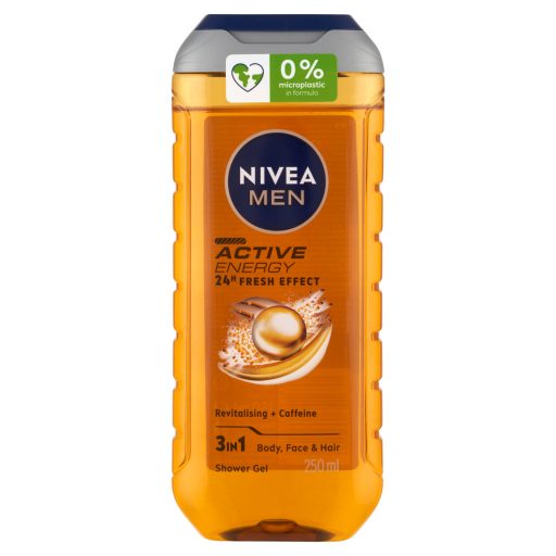 NIVEA MEN Active Energy 3 az 1-ben tusfürdő testre, arcra, hajra 250 ml