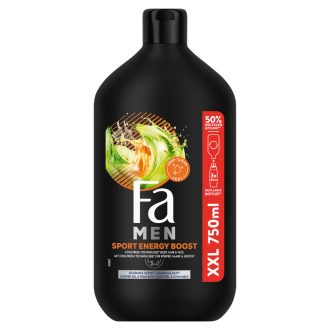   Fa Men Energy Boost tusfürdő és habfürdő testre, hajra és arcra guarana illattal 750 ml