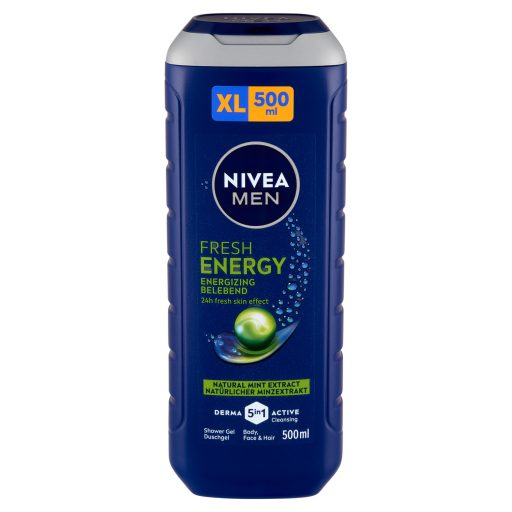 NIVEA MEN Fresh Energy tusfürdő testre, arcra, hajra 500 ml