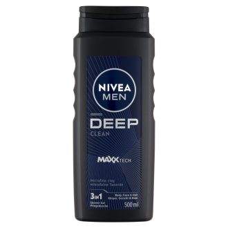   NIVEA MEN Deep Clean 3 az 1-ben tusfürdő testre, arcra, hajra 500 ml