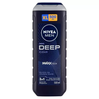   NIVEA MEN Deep Clean 3 az 1-ben tusfürdő testre, arcra, hajra 500 ml