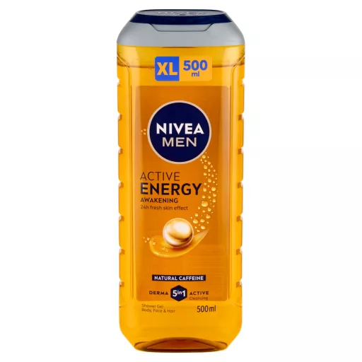 NIVEA MEN Active Energy tusfürdő testre, arcra, hajra 500 ml