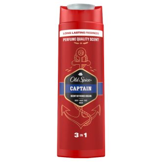   Old Spice Captain Férfi Sampon és Tusfürdő, Hosszan Tartó Frissesség, 400 ml