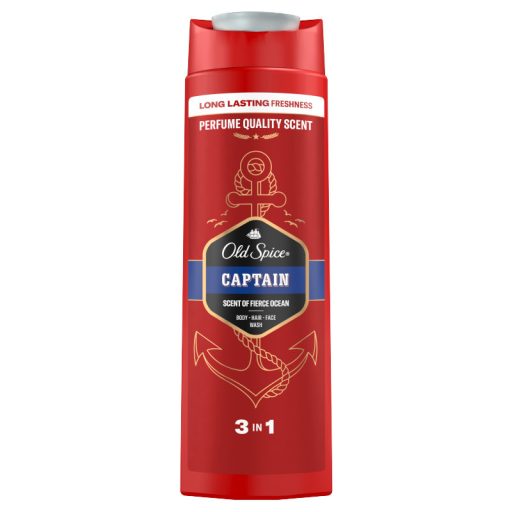 Old Spice Captain Férfi Sampon és Tusfürdő, Hosszan Tartó Frissesség, 400 ml