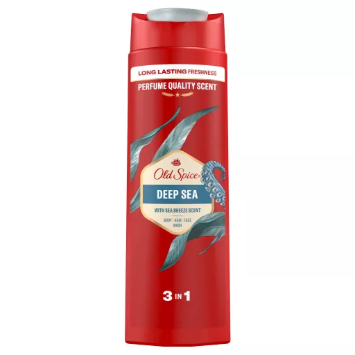 Old Spice Deep Sea Férfi Sampon és Tusfürdő, Hosszan Tartó Frissesség, 400 ml